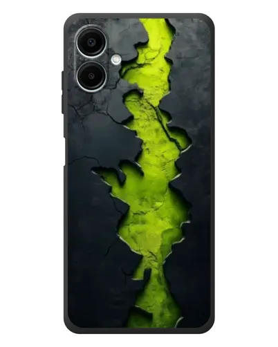 Чехол для Samsung Galaxy A08 с картинкой «Салатовый разлом скалы»