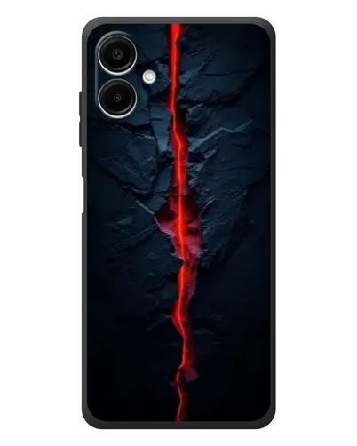 Чехол для Samsung Galaxy A08 с картинкой «Kрасная лавовая трещина»