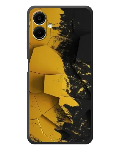 Чехол для Samsung Galaxy A08 с картинкой «Золотые осколки геометрии»