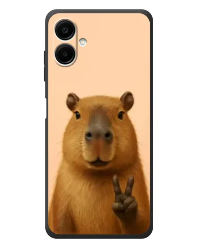 Чехол для Samsung Galaxy A08 с картинкой «Капибара виктория»