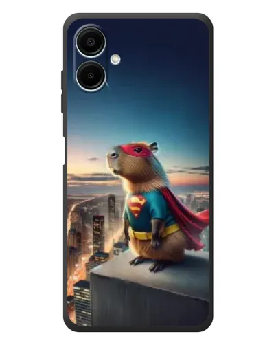 Чехол для Samsung Galaxy A08 с картинкой «Капи-мен супергерой»