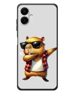 Чехол для Samsung Galaxy A08 с картинкой «Капибара рэпер даб» Чехол для Samsung Galaxy A08 с картинкой «Капибара рэпер даб»