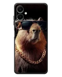Чехол для Samsung Galaxy A08 с картинкой «Капибара золотая цепь» Чехол для Samsung Galaxy A08 с картинкой «Капибара золотая цепь»