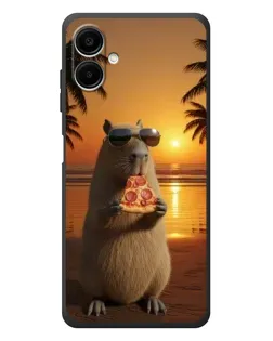 Чехол для Samsung Galaxy A08 с картинкой «Капибара с пиццей» Чехол для Samsung Galaxy A08 с картинкой «Капибара с пиццей»