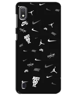 Чехол для Samsung Galaxy A10 2019 (A105F) с картинкой «Nike Black Pattern» Чехол для Samsung Galaxy A10 2019 (A105F) с картинкой «Nike Black Pattern»