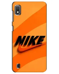 Чехол для Samsung Galaxy A10 2019 (A105F) с картинкой «Оранжевый драйв Nike» Чехол для Samsung Galaxy A10 2019 (A105F) с картинкой «Оранжевый драйв Nike»