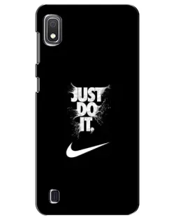 Чехол для Samsung Galaxy A10 2019 (A105F) с картинкой «Текстовый принт Nike» Чехол для Samsung Galaxy A10 2019 (A105F) с картинкой «Текстовый принт Nike»
