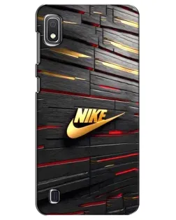 Чехол для Samsung Galaxy A10 2019 (A105F) с картинкой «Золотой Nike на металле» Чехол для Samsung Galaxy A10 2019 (A105F) с картинкой «Золотой Nike на металле»