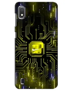Чехол для Samsung Galaxy A10 2019 (A105F) с картинкой «Nike — золотая искра» Чехол для Samsung Galaxy A10 2019 (A105F) с картинкой «Nike — золотая искра»
