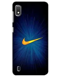 Чехол для Samsung Galaxy A10 2019 (A105F) с картинкой «Синий пульс Nike» Чехол для Samsung Galaxy A10 2019 (A105F) с картинкой «Синий пульс Nike»