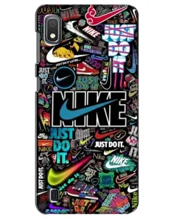 Чехол для Samsung Galaxy A10 2019 (A105F) с картинкой «Яркий коллаж Nike» Чехол для Samsung Galaxy A10 2019 (A105F) с картинкой «Яркий коллаж Nike»