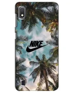 Чехол для Samsung Galaxy A10 2019 (A105F) с картинкой «Тропический принт Nike» Чехол для Samsung Galaxy A10 2019 (A105F) с картинкой «Тропический принт Nike»
