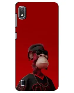 Чехол для Samsung Galaxy A10 2019 (A105F) с картинкой «Bored Ape в красном»