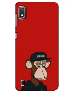 Чехол для Samsung Galaxy A10 2019 (A105F) с картинкой «Bored Ape — красный фон»