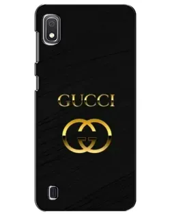 Чехол для Samsung Galaxy A10 2019 (A105F) с картинкой «Золотой логотип Gucci» Чехол для Samsung Galaxy A10 2019 (A105F) с картинкой «Золотой логотип Gucci»