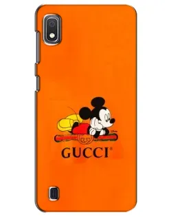 Чехол для Samsung Galaxy A10 2019 (A105F) с картинкой «Микки Маус Gucci — оранж» Чехол для Samsung Galaxy A10 2019 (A105F) с картинкой «Микки Маус Gucci — оранж»