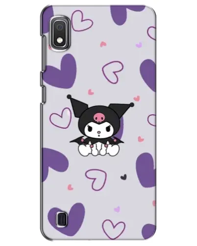 Чехол для Samsung Galaxy A10 2019 (A105F) с картинкой «Kuromi и лавандовые сердца»