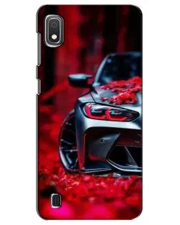 Чехол для Samsung Galaxy A10 2019 (A105F) с картинкой «Спортивная BMW и цветы»