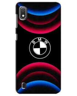 Чехол для Samsung Galaxy A10 2019 (A105F) с картинкой «Логотип BMW и неоновые дуги»