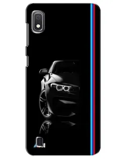 Чехол для Samsung Galaxy A10 2019 (A105F) с картинкой «Силуэт BMW в темноте»