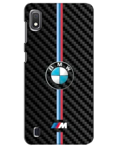 Чехол для Samsung Galaxy A10 2019 (A105F) с картинкой «Эмблема BMW и карбон»
