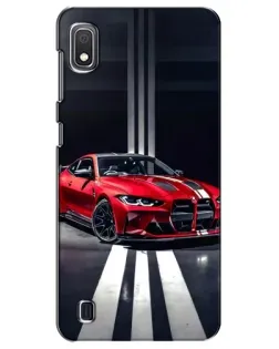 Чехол для Samsung Galaxy A10 2019 (A105F) с картинкой «Красная BMW на дороге»