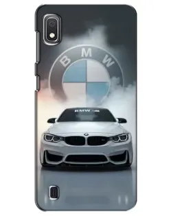 Чехол для Samsung Galaxy A10 2019 (A105F) с картинкой «BMW в белом дыму»
