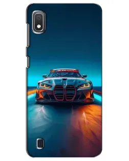 Чехол для Samsung Galaxy A10 2019 (A105F) с картинкой «BMW — огни неона»