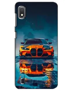 Чехол для Samsung Galaxy A10 2019 (A105F) с картинкой «BMW — золотая эмблема»
