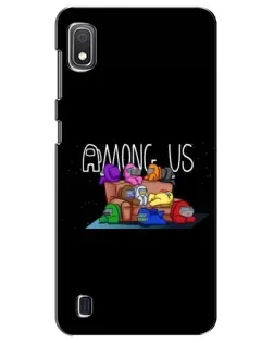 Чехол для Samsung Galaxy A10 2019 (A105F) с картинкой «Логотип Among Us»