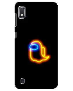 Чехол для Samsung Galaxy A10 2019 (A105F) с картинкой «Among Us неоновое сияние»