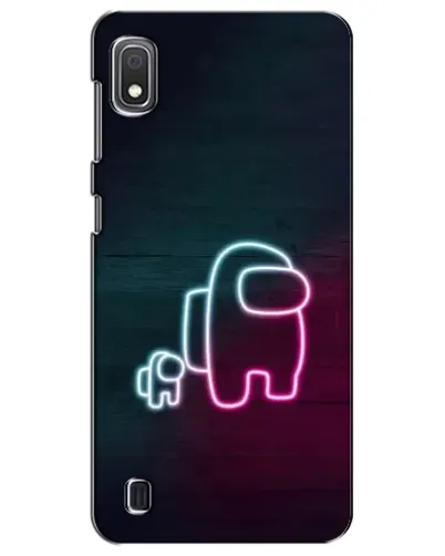 Чехол для Samsung Galaxy A10 2019 (A105F) с картинкой «Among Us неон-арт»