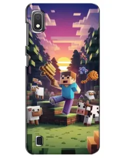 Чехол для Samsung Galaxy A10 2019 (A105F) с картинкой «Стив на ферме»