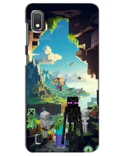 Чехол для Samsung Galaxy A10 2019 (A105F) с картинкой «Эндермен в лесу»