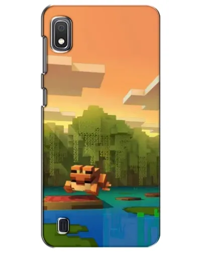 Чехол для Samsung Galaxy A10 2019 (A105F) с картинкой «Майнкрафт закат солнца»
