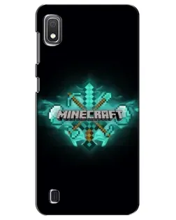 Чехол для Samsung Galaxy A10 2019 (A105F) с картинкой «Minecraft Diamond лого»