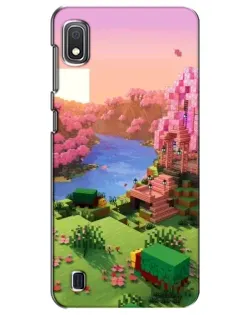 Чехол для Samsung Galaxy A10 2019 (A105F) с картинкой «Розовое дерево Minecraft»