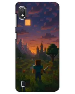 Чехол для Samsung Galaxy A10 2019 (A105F) с картинкой «Стив у башни»