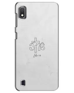 Чохол для Samsung Galaxy A10 2019 (A105F) з картинкою «Івана 3:16 Хрест» Чохол для Samsung Galaxy A10 2019 (A105F) з картинкою «Івана 3:16 Хрест»