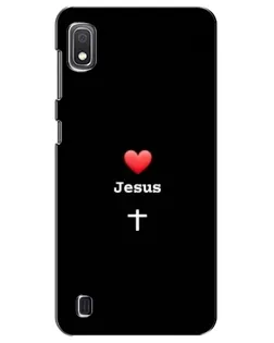 Чохол для Samsung Galaxy A10 2019 (A105F) з картинкою «Серце - Jesus» Чохол для Samsung Galaxy A10 2019 (A105F) з картинкою «Серце - Jesus»