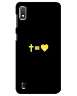 Чехол для Samsung Galaxy A10 2019 (A105F) с картинкой «Сердце и Крест»