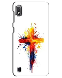 Чехол для Samsung Galaxy A10 2019 (A105F) с картинкой «Акварельный крест»