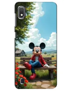 Чехол для Samsung Galaxy A10 2019 (A105F) с картинкой «Микки на скамейке»