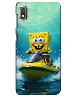 Чехол для Samsung Galaxy A10 2019 (A105F) с картинкой «Спанч Боб на гидроцикле»