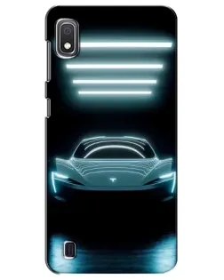 Чехол для Samsung Galaxy A10 2019 (A105F) с картинкой «Tesla в неоне»