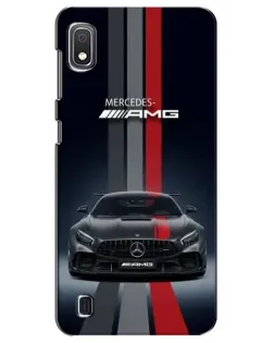 Чехол для Samsung Galaxy A10 2019 (A105F) с картинкой «Mercedes — белый карбон»