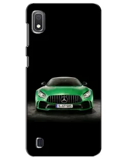 Чехол для Samsung Galaxy A10 2019 (A105F) с картинкой «Mercedes — неоновый лого»