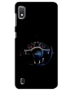 Чехол для Samsung Galaxy A10 2019 (A105F) с картинкой «Салон Audi — руль»