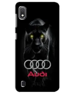 Чехол для Samsung Galaxy A10 2019 (A105F) с картинкой «Пантера и Audi» Чехол для Samsung Galaxy A10 2019 (A105F) с картинкой «Пантера и Audi»