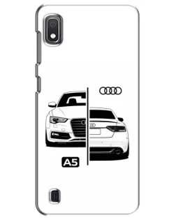 Чехол для Samsung Galaxy A10 2019 (A105F) с картинкой «Audi — контрастный дизайн» Чехол для Samsung Galaxy A10 2019 (A105F) с картинкой «Audi — контрастный дизайн»